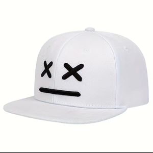 1pc Unisex Sunshade Breathable Adjustable Baseball Cap With Smiling Pattern For